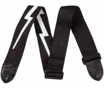 FENDER 2.5' NYLON LIGHTNING BOLT STRAP BLACK - Ремень