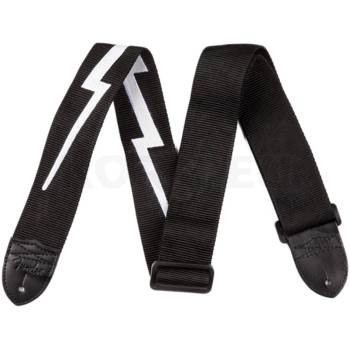 FENDER 2.5' NYLON LIGHTNING BOLT STRAP BLACK - Ремень