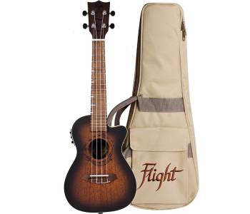 FLIGHT DUC380 CEQ AMBER - Укулеле концерт ~ Серия Flight gemstone