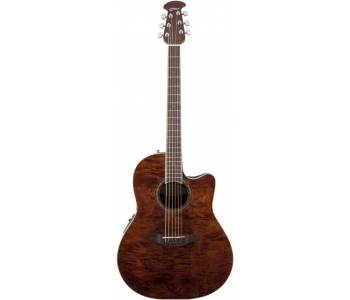 OVATION CS24P-NBM Celebrity Standard Plus Mid Cutaway Nutmeg Burled Maple...