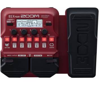 ZOOM B1X FOUR басовый процессор мультиэффектов с педалью экспрессии