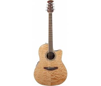 OVATION CS24P-4Q Celebrity Standard Plus Mid Cutaway Natural Quilt Maple...