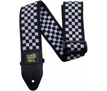 ERNIE BALL 4149 Jacquard Black and White Checkered - Ремень для гитары ~ Серия Jacquard
