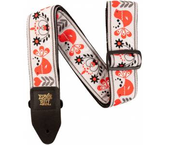 ERNIE BALL 4689 Jacquard Red Bird Winter - Ремень для гитары ~ Серия Jacquard