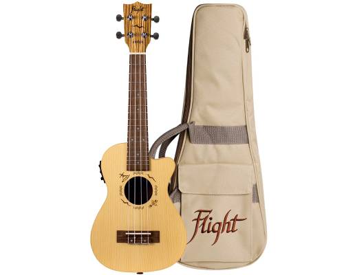 FLIGHT DUC328 CEQ SP/ZEB - Укулеле концерт ~ Серия Flight designer