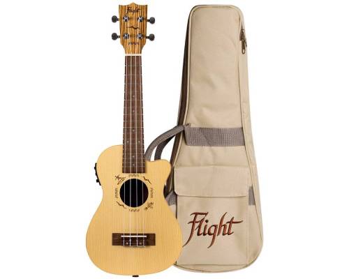FLIGHT DUC328 CEQ SP/ZEB - Укулеле концерт ~ Серия Flight designer