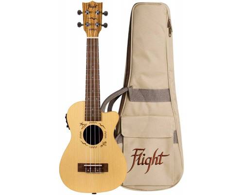 FLIGHT DUC328 CEQ SP/ZEB - Укулеле концерт ~ Серия Flight designer
