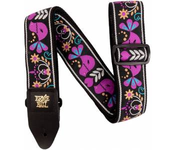 ERNIE BALL 5331 Jacquard Purple Bird Lupin - Ремень для гитары ~ Серия Jacquard