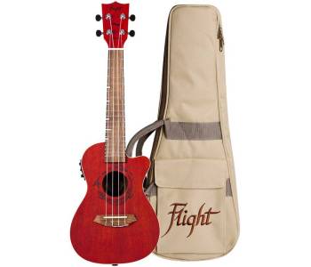 FLIGHT DUC380 CEQ CORAL - Укулеле концерт ~ Серия Flight gemstone