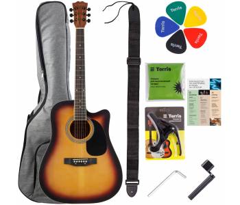 TERRIS TD-045 SB Starter Pack - Гитара акустическая в наборе