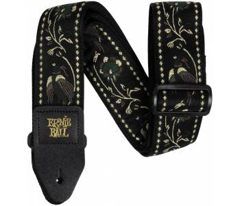 ERNIE BALL 5372 Jacquard Black Pleasant Pheasant - Ремень для гитары ~ Серия Jacquard