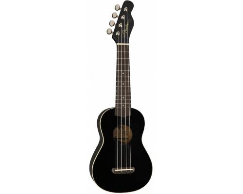FENDER UKULELE VENICE BLACK --косметические дефекты верхней деки- укулеле сопрано, <font color='red'>(уценка)</font>