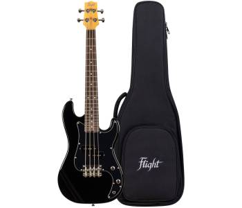 FLIGHT Mini Bass Lite BK - Бас-гитара уменьшенная ~ Серия Flight rock FLIGHT Mini Bass Lite BK - Бас-гитара уменьшенная ~ Серия Flight rock
