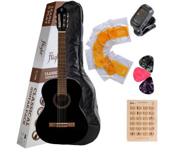 FLIGHT C-120 BK PACK гитара классическая - УЦЕНКА- 548 067 018- косм. дефекты грифа FLIGHT C-120 BK PACK гитара классическая - УЦЕНКА- 548 067 018- косм. дефекты грифа